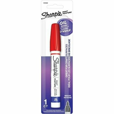 NEWELL BRANDS Sharpie Paint Marker, Oil-Based, Medium Point, Red SAN2157684